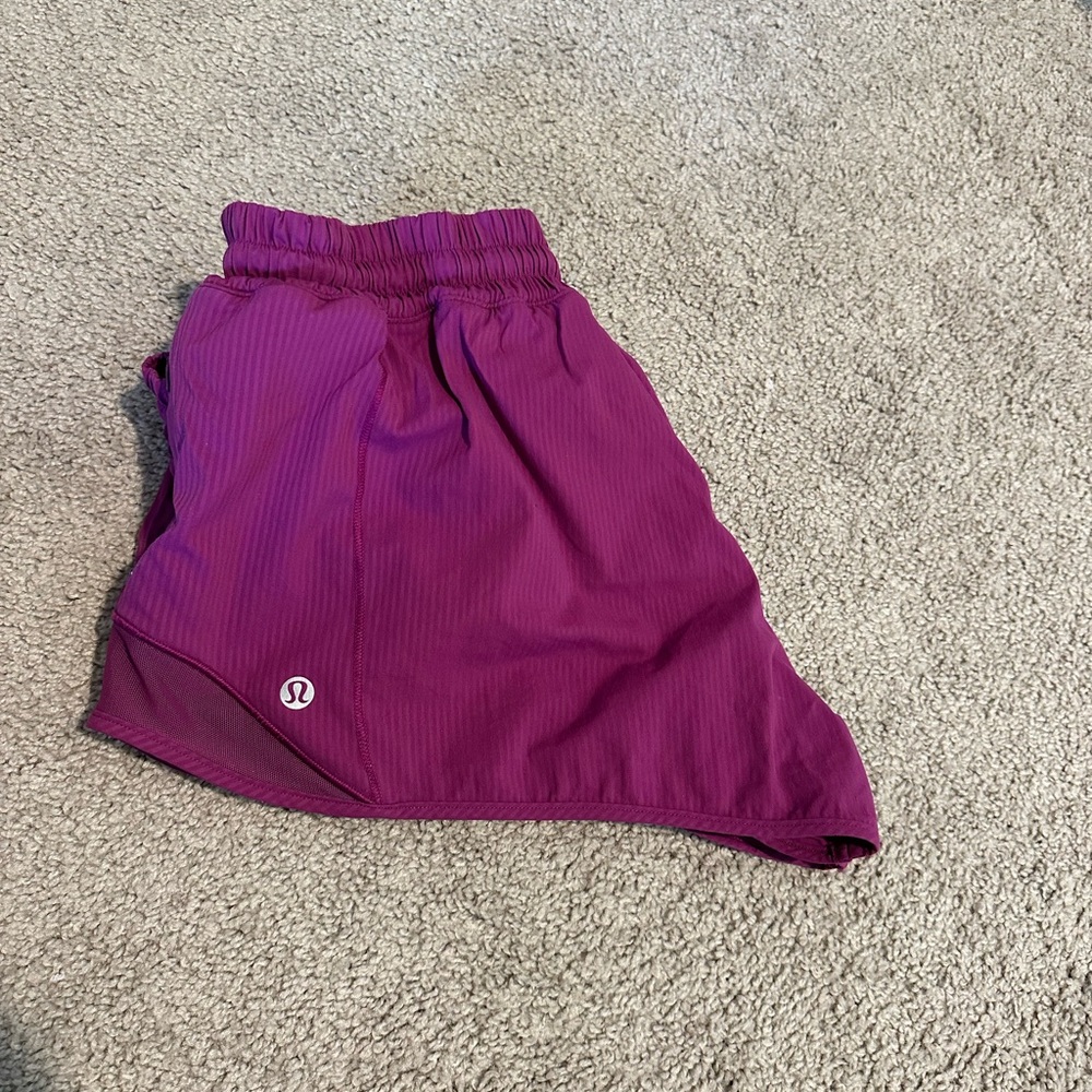 Lululemon Hotty Hot Low Rise Purple Shorts